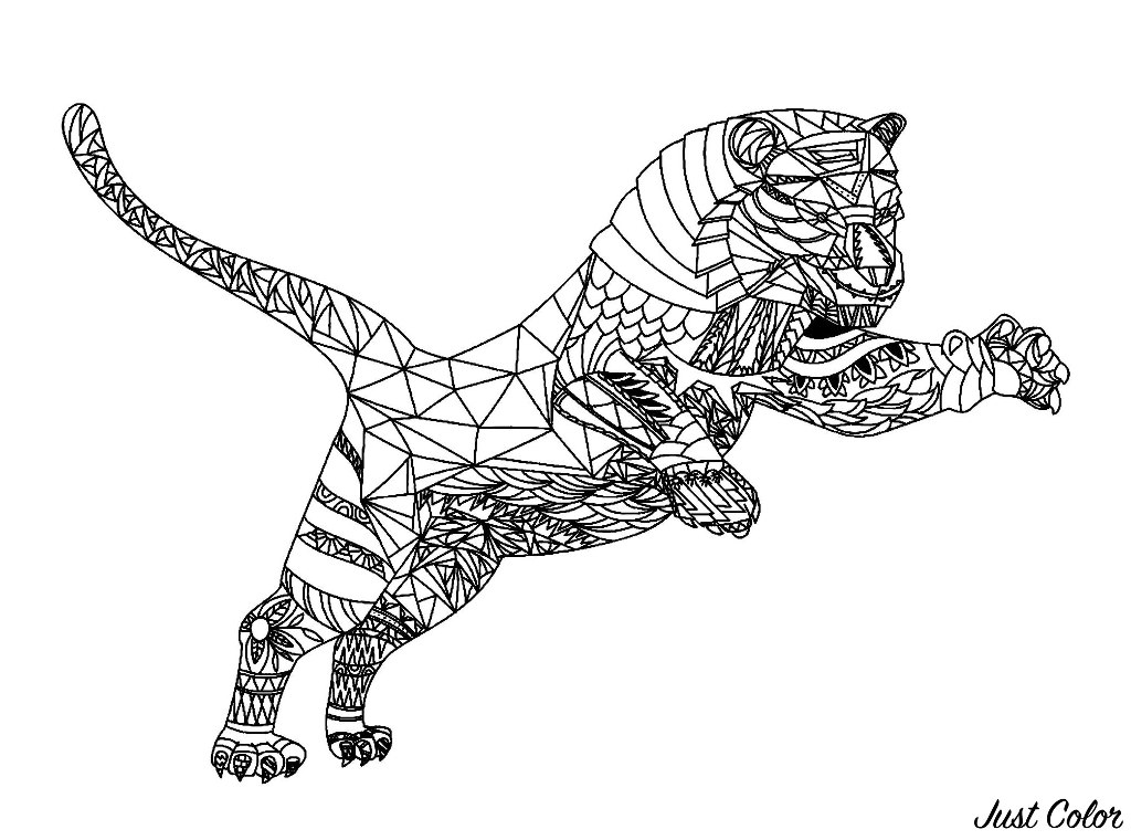 Beautiful Tigers coloring page